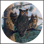 Lofty Limb: Great Horned Owls Collector Plate by James Beaudoin MAIN
