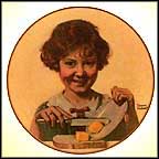 Butter Girl Collector Plate by Norman Rockwell MAIN