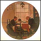 Daily Prayer Collector Plate by Norman Rockwell MAIN