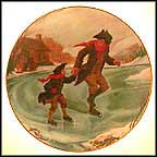Skating Lesson Collector Plate by Robert F. McGovern MAIN