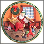Santa's Magical View Collector Plate by Norman Rockwell MAIN