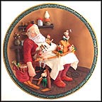 While Santa Slumbers Collector Plate by Norman Rockwell MAIN