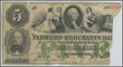Farmers & Merchants Bank, Greensborough, Maryland MAIN