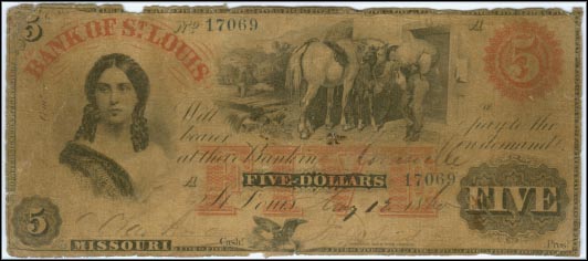 Bank of St. Louis, payable at Kirksville, Missouri MAIN