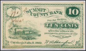 Summit Co Bank, W. A. Hanford, Cuyahoga Falls, Ohio MAIN