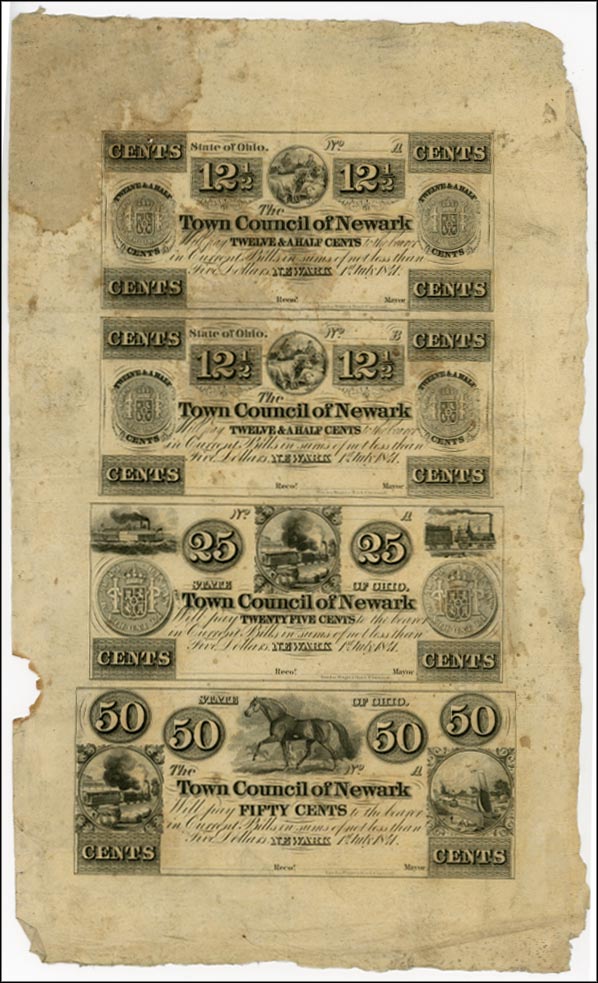 Town Council of Newark, sheet of 4, Ohio MAIN