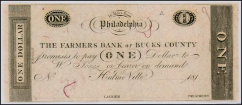 Farmers Bank of Bucks County, Hulme Ville, Pennsylvania MAIN