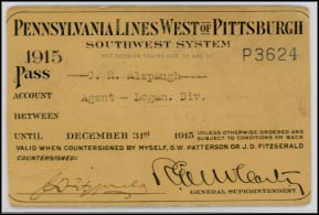 Pennsylvania Railroad - Lines West of Pittsburgh, Pass, Pennsylvania MAIN