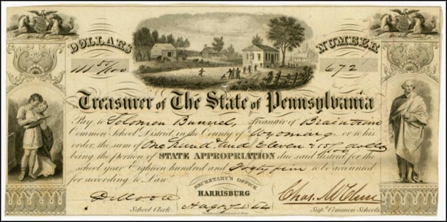 State of Pennsylvania State Appropriation for Braintrim School District, Wyoming County, Pennsylvania MAIN