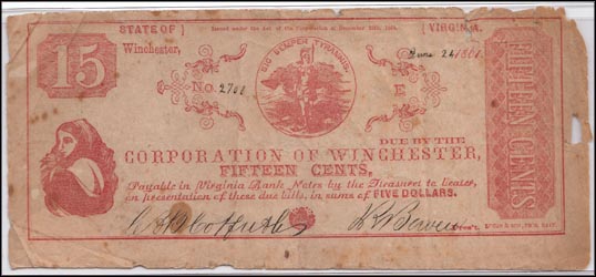 Corporation Of Winchester counterfeit, Virginia MAIN