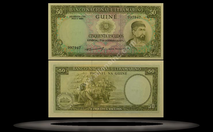 Portuguese Guinea Banknote, 50 Escudos, 17.12.1971, P#44a MAIN