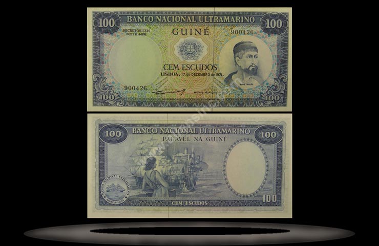 Portuguese Guinea Banknote, 100 Escudos, 17.12.1971, P#45a MAIN