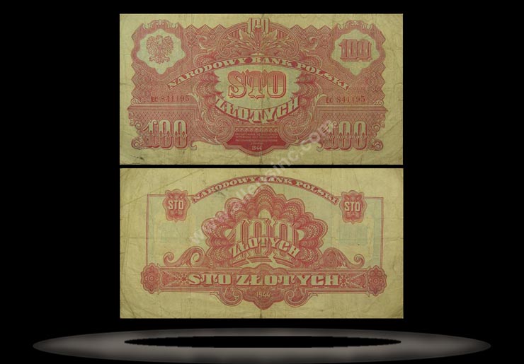 Poland Banknote, 100 Zlotych, 1944, P#117a MAIN