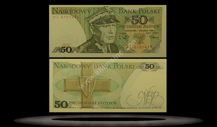 Poland Banknote, 50 Zlotych, 1.12.1988, P#142c MAIN