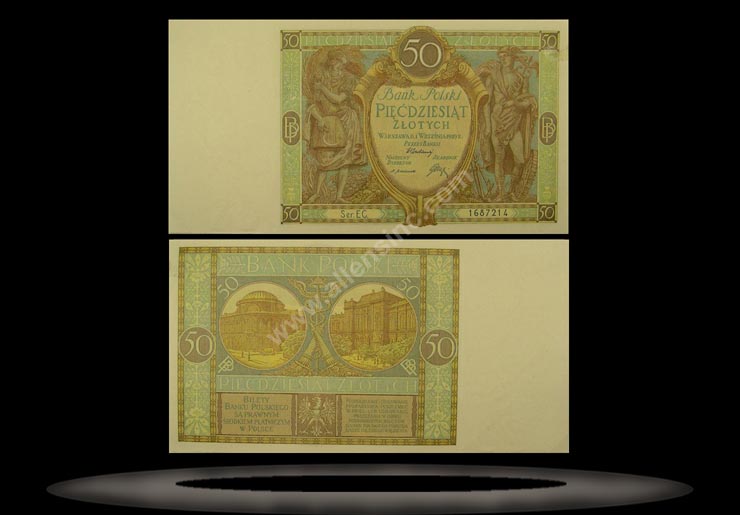 Poland Banknote, 50 Zlotych, 1.9.1929, P#71 MAIN
