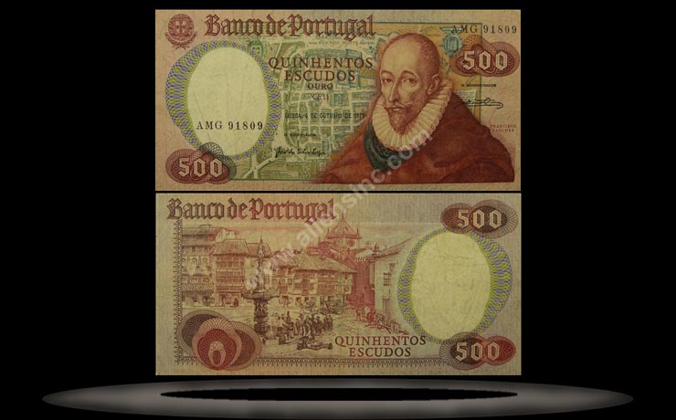 Portugal Banknote, 500 Escudos, 4.10.1979, P#177a MAIN