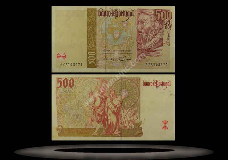 Portugal Banknote, 500 Escudos, 11.9.1997, P#187b MAIN