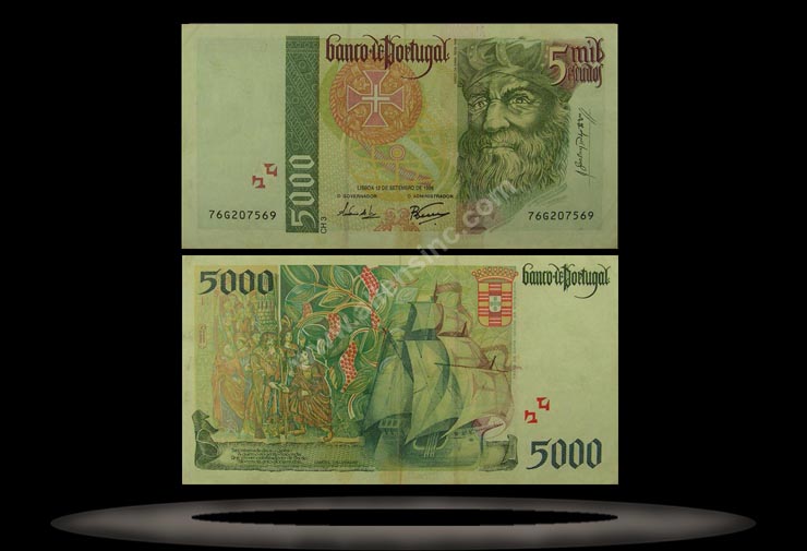 Portugal Banknote, 5000 Escudos, 2.7.1998, P#190e MAIN