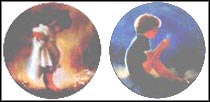 Sabina and Erik & Dandelion - Set of 2 Collector Plate by Donald Zolan MAIN