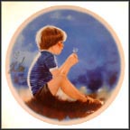 Erik & Dandelion - artist signed Collector Plate by Donald Zolan MAIN