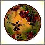 Black-Chinned Hummingbird With Fuchsia Collector Plate by Cyndi Nelson MAIN