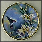 Ruby Throated Hummingbird With Lilies Collector Plate by Cyndi Nelson MAIN