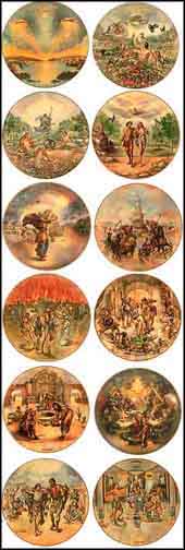 The Creation Series - Set of 12 - Matching Serial Nos Collector Plate by Yiannis Koutsis MAIN