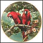 Scarlet Macaws Collector Plate by Konrad Hack MAIN