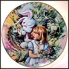 Alice And The White Rabbit Collector Plate by Lawrence W. Whittaker MAIN