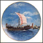 Cleopatra's Royal Barge Collector Plate by Alan D'Estrehan MAIN