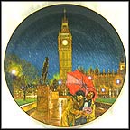 Rainy Day In London Collector Plate by B. Higgins Bond MAIN