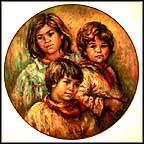 Village Children Collector Plate by Lisette DeWinne MAIN