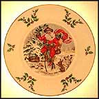 Santa On Bicycle Collector Plate MAIN
