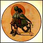Puppy Love Collector Plate by Norman Rockwell MAIN