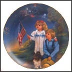 July - Star Spangled Sky Collector Plate by Sandra Kuck MAIN