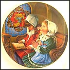 November - Giving Thanks - artist signed Collector Plate by Sandra Kuck MAIN