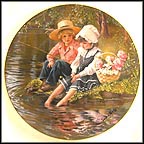 Little Anglers - artist signed Collector Plate by Sandra Kuck MAIN