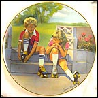 Skating Pals Collector Plate by Sandra Kuck MAIN