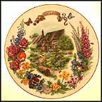 English Country Garden Collector Plate by Dot Barlowe MAIN