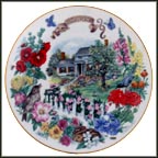 New England Garden Collector Plate by Dot Barlowe MAIN