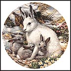 Arctic Hare Family Collector Plate by Mike Jackson MAIN