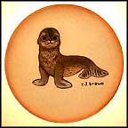 Akiku - The Seal Pup Collector Plate by Roger Brown MAIN