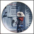 Riders Wanted Collector Plate by Don Crook MAIN