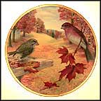Purple Finches Collector Plate by Linda Thompson MAIN