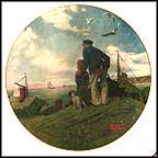 Looking Out To Sea Collector Plate by Norman Rockwell MAIN