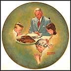 Giving Thanks Collector Plate by Norman Rockwell MAIN