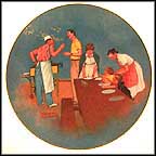 Good Food, Good Friends Collector Plate by Norman Rockwell MAIN
