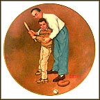 Home Run Slugger Collector Plate by Norman Rockwell MAIN