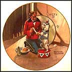 While The Audience Waits Collector Plate by Norman Rockwell MAIN