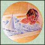 Bathtub Sailor Collector Plate by Frances Hook MAIN
